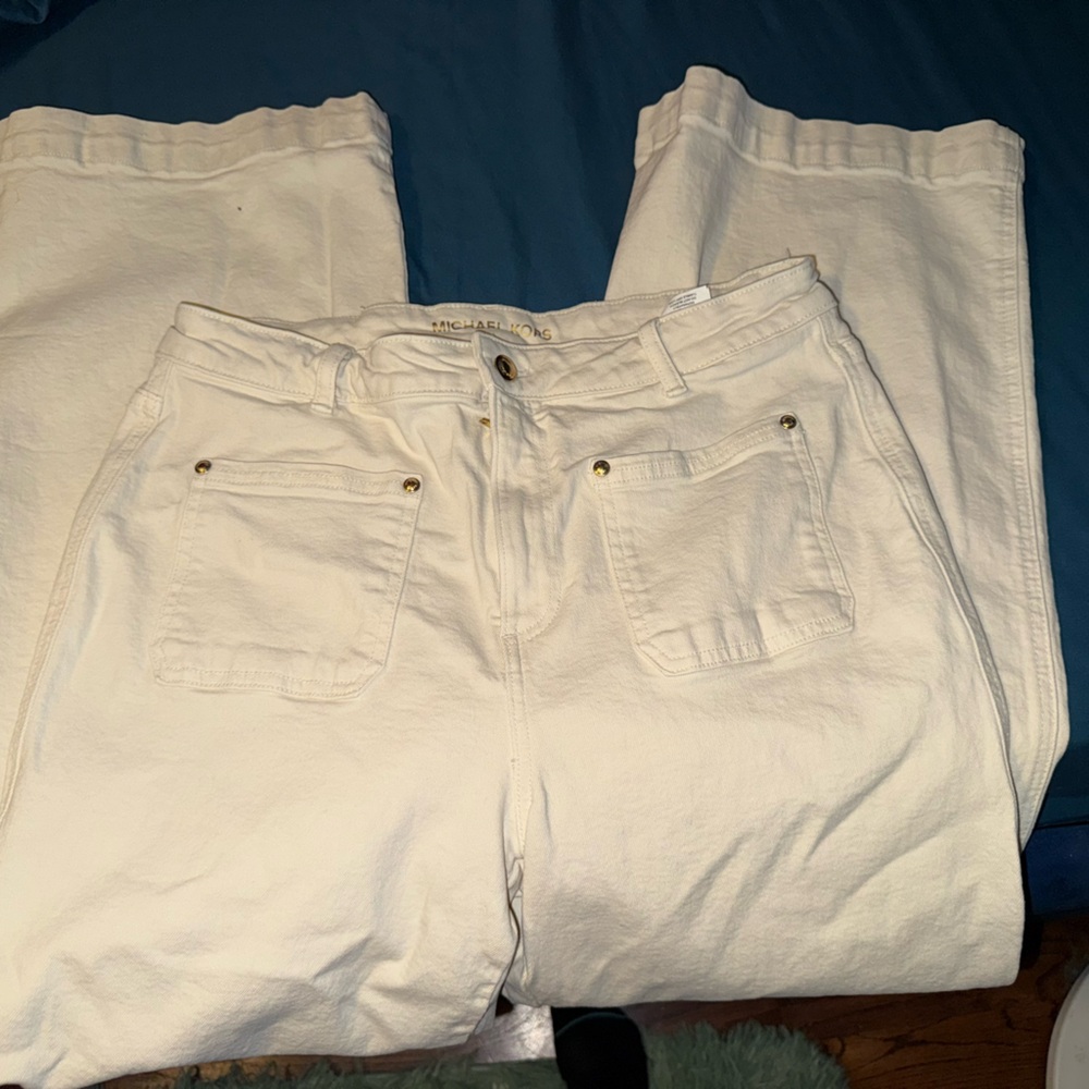 Michael Kors Women's Cream Boot Cut Jeans